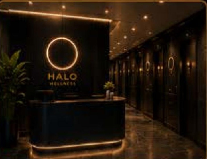 Express format Halo Wellness Center reception and corridor